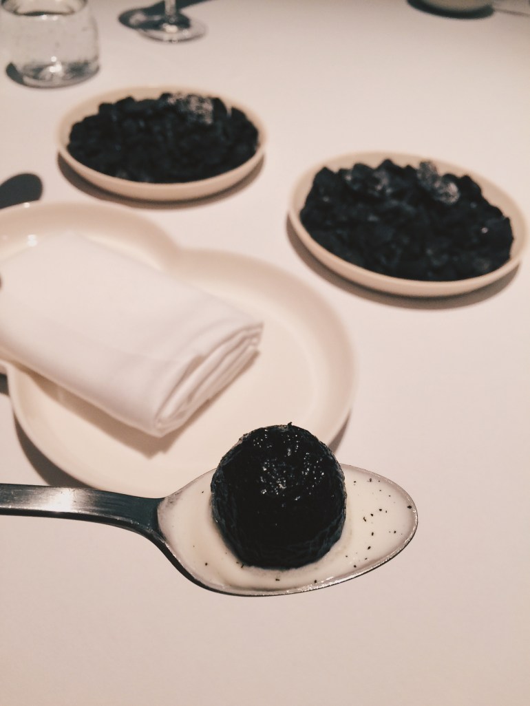 Potato ball on the spoon