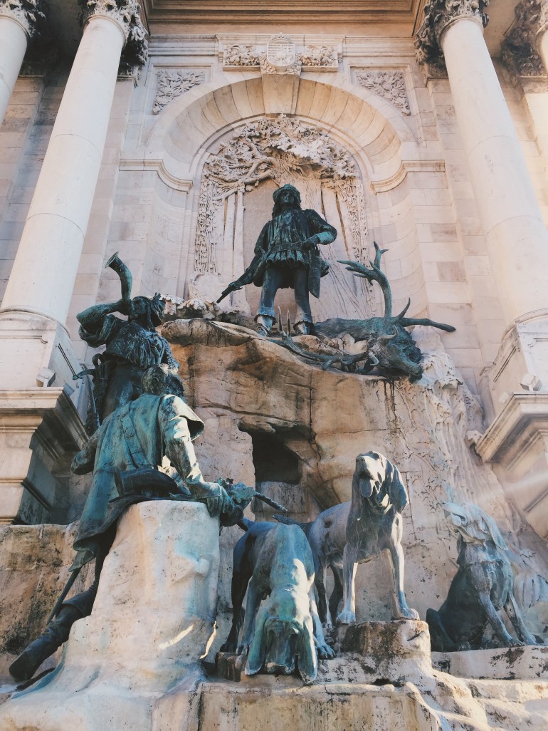 Back of Buda - doggie statues!