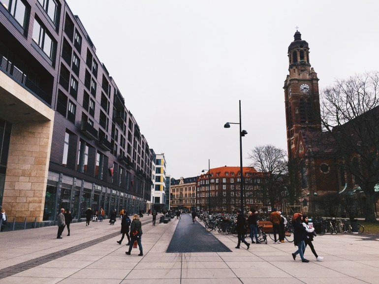 Square lookin towards church