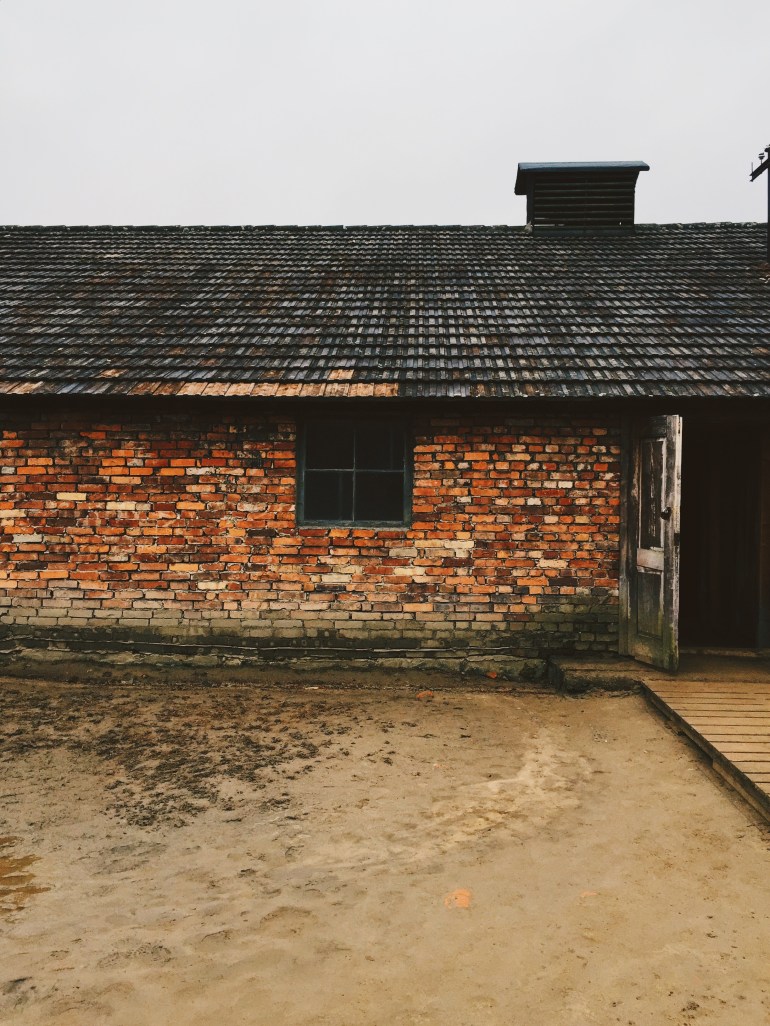Auschwitz-Birkenau - entrance to barrack