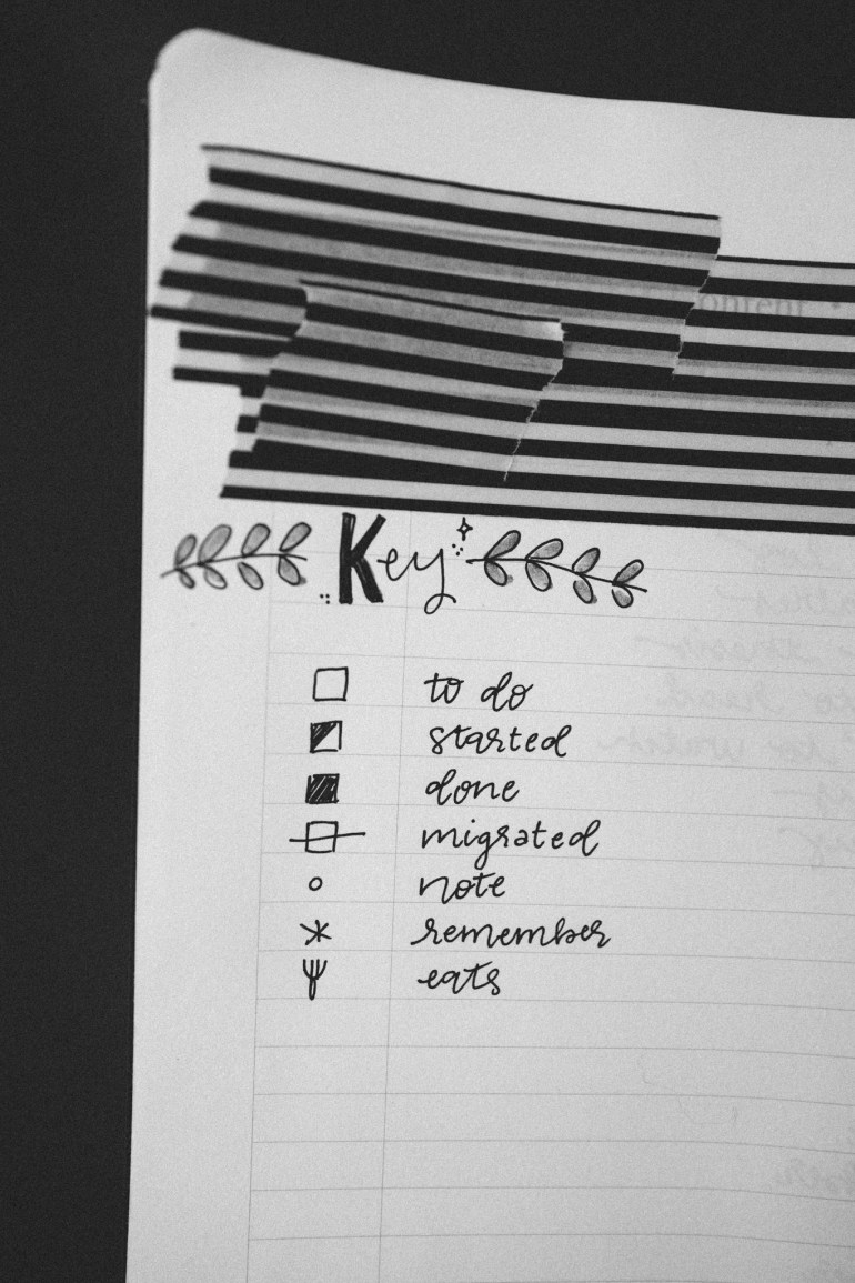 Bullet Journal Legend